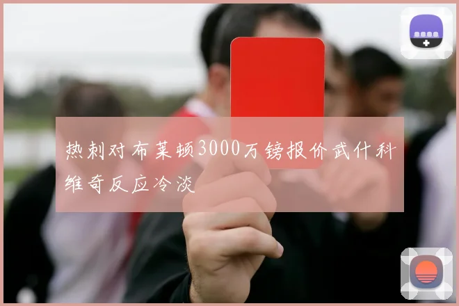 热刺对布莱顿3000万镑报价武什科维奇反应冷淡